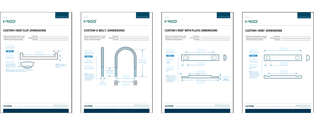 Custom I-Rod order forms